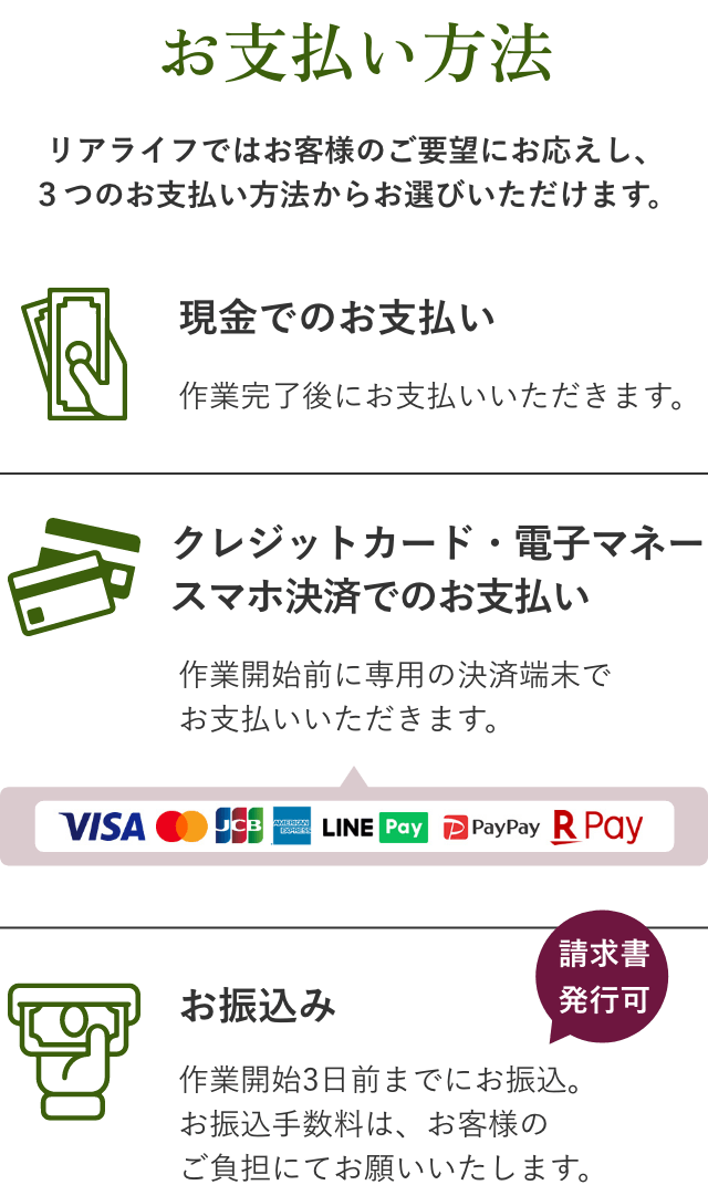お支払い方法